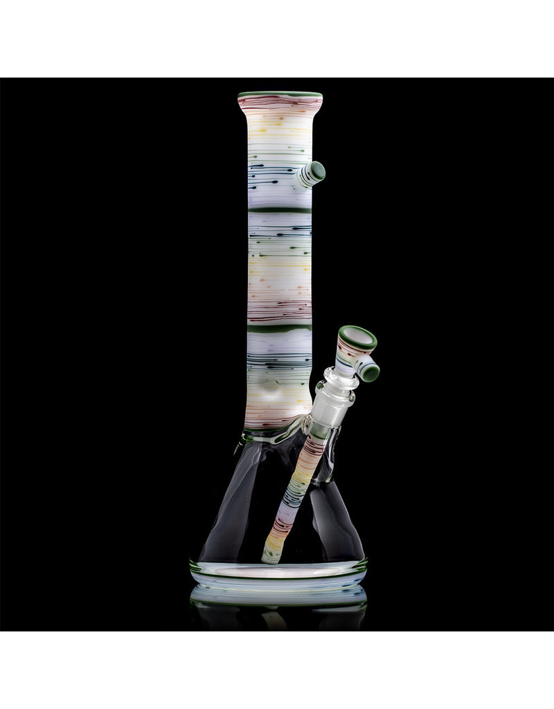 Witch DR PRIDE Forest Green Rainbow Birch 14mm Beaker Bong by Witch DR