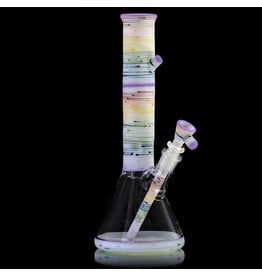 Witch DR SOLD PRIDE Pink Slyme Rainbow Birch 14mm Beaker Bong by Witch DR