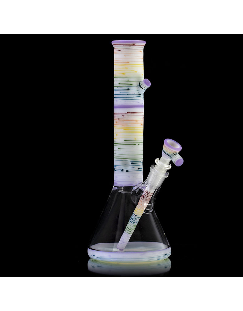 Witch DR PRIDE Pink Slyme Rainbow Birch 14mm Beaker Bong by Witch DR