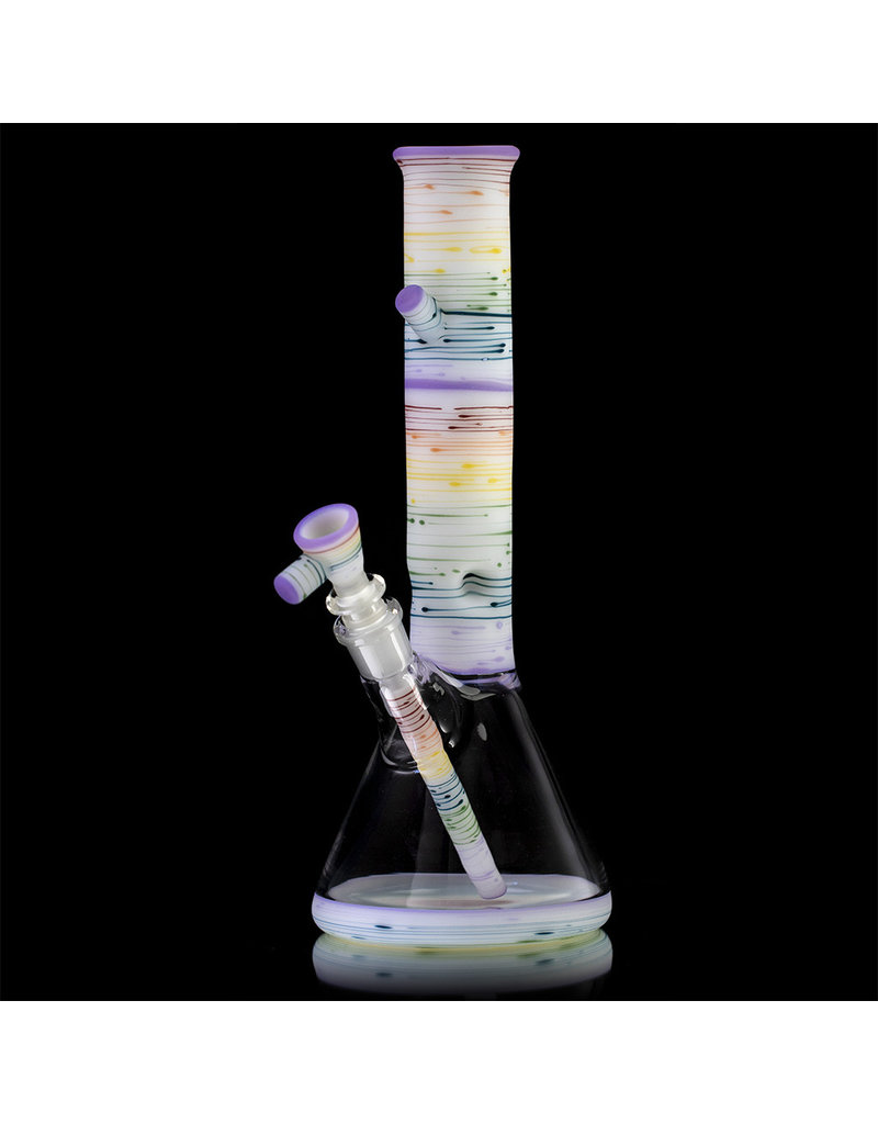 Witch DR PRIDE Pink Slyme Rainbow Birch 14mm Beaker Bong by Witch DR