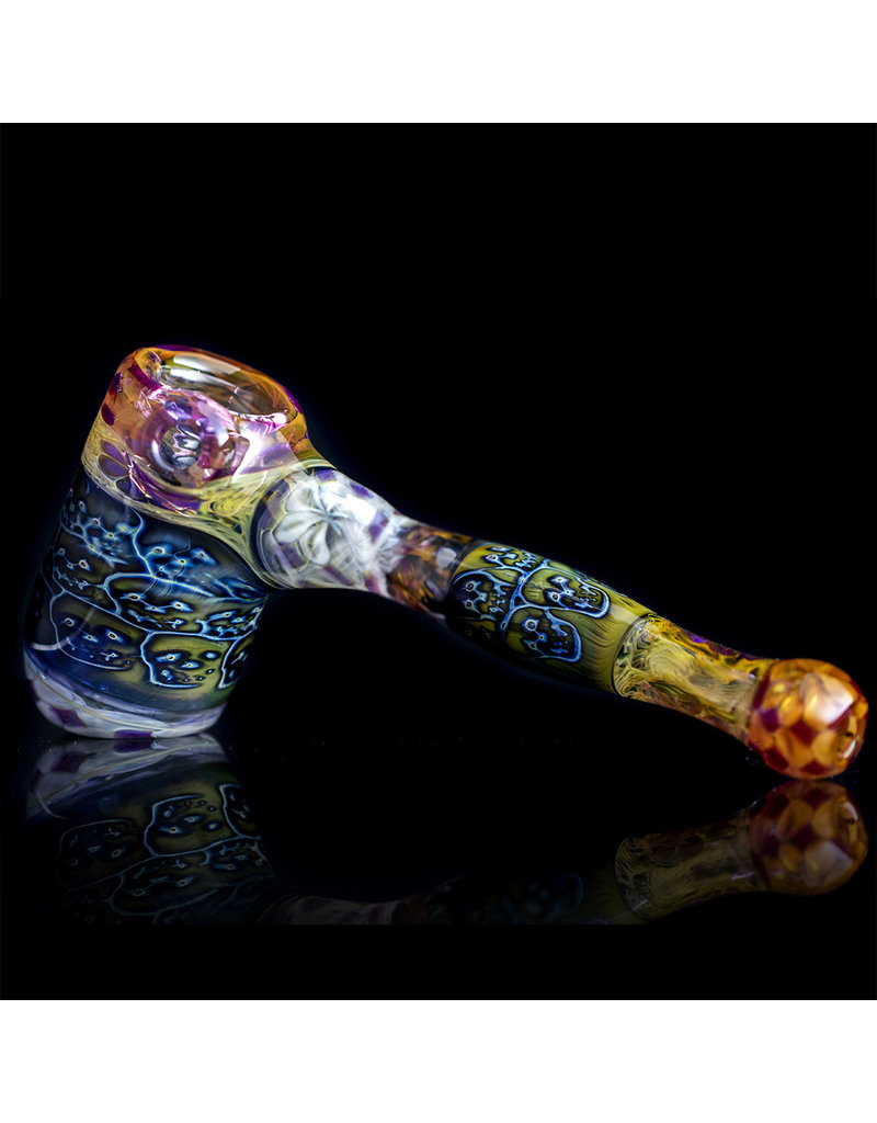 Hugh Glass Glass Pipe Dry Skull Tech Hammer (B) by Hugh Glass