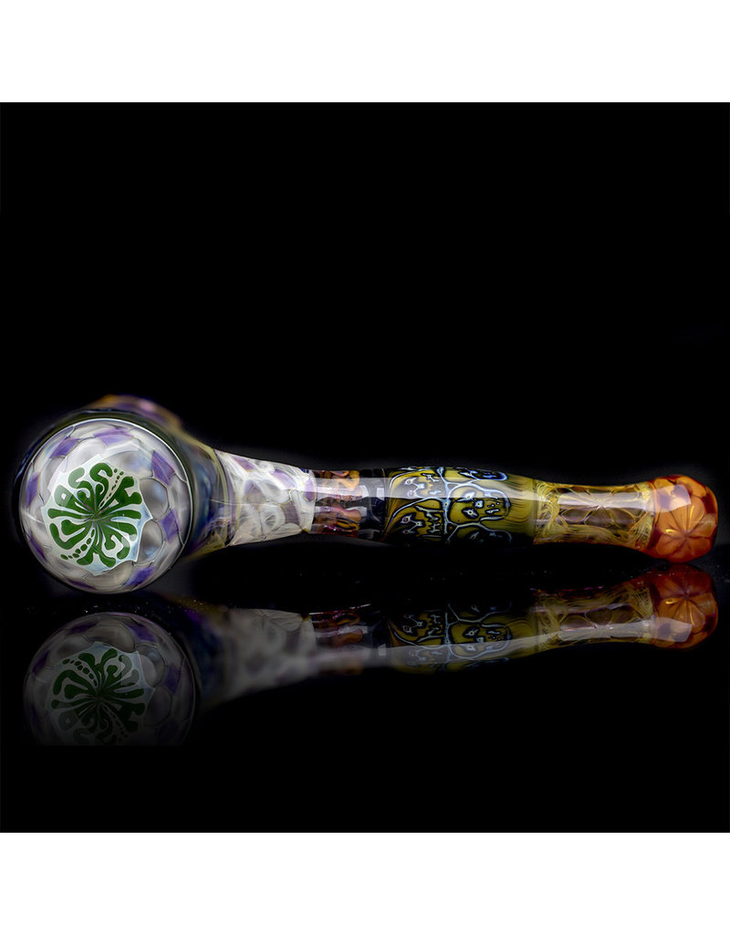 Hugh Glass Glass Pipe Dry Skull Tech Hammer (B) by Hugh Glass