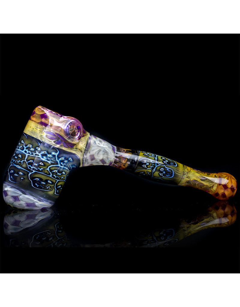 Hugh Glass Glass Pipe Dry Skull Tech Hammer (B) by Hugh Glass