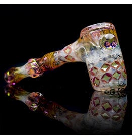 Hugh Glass SOLD Glass Pipe Dry Fume Hammer w/ Mushroom Marble (A) by Hugh Glass