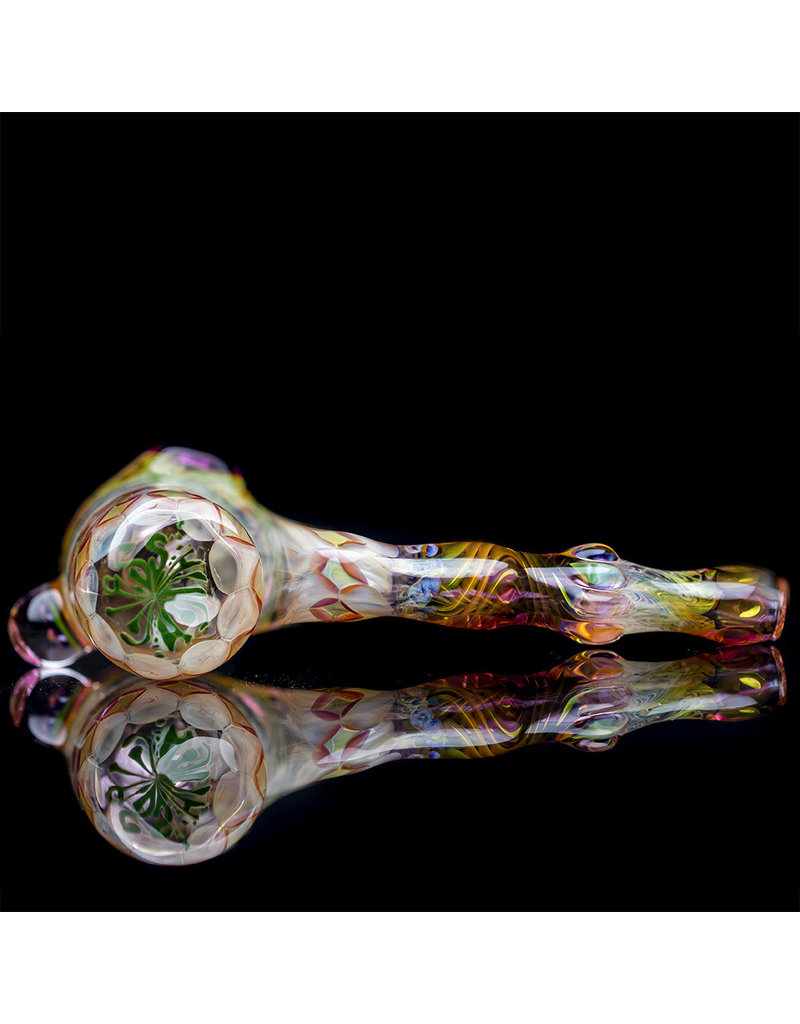 Hugh Glass Glass Pipe Dry Fume Hammer w/ Mushroom Marble (A) by Hugh Glass