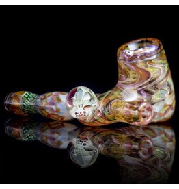 Hugh Glass SOLD Glass Pipe Dry Fume Sidecar w/ Skull Marble (A) by Hugh Glass