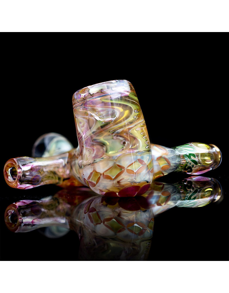 Hugh Glass Glass Pipe Dry Fume Sidecar w/ Skull Marble (A) by Hugh Glass