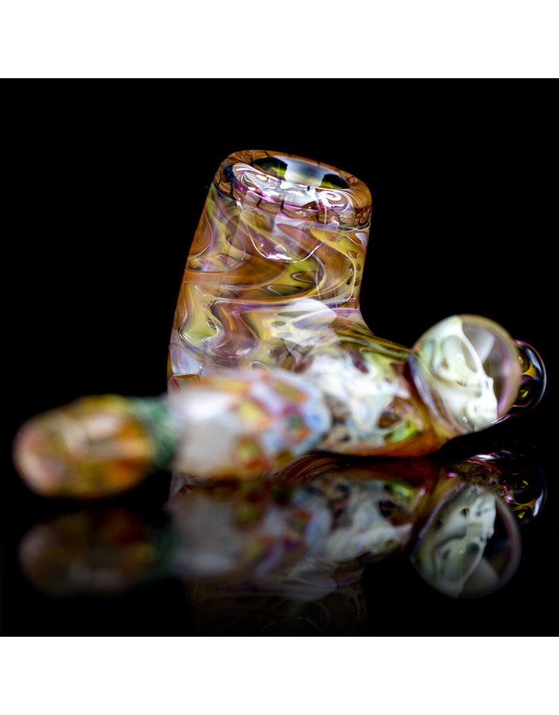 Hugh Glass Glass Pipe Dry Fume Sidecar w/ Skull Marble (A) by Hugh Glass