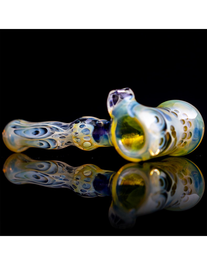 Brad Tenner Glass Pipe Dry Fume Skull Hammer (A) by BT Glass