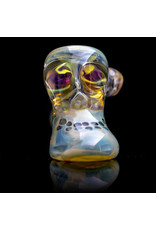 Brad Tenner Glass Pipe Dry Red Eyes Skull Hammer (J) by BT Glass