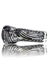 Citrus Chris Glass Dry Pipe Black White Cane over Fume I/O Thick Pipe by Chris Citrus