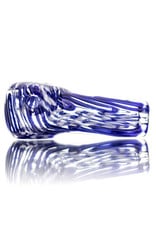Citrus Chris Glass Dry Pipe Blue White Cane over Fume I/O Thick Pipe by Chris Citrus