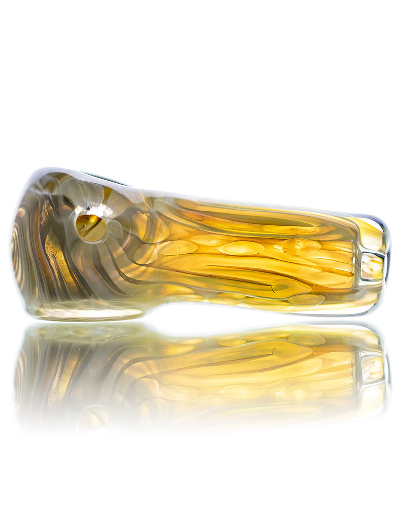 Citrus Chris Glass Dry Pipe Gold Fume over clear I/O Thick Pipe by Chris Citrus