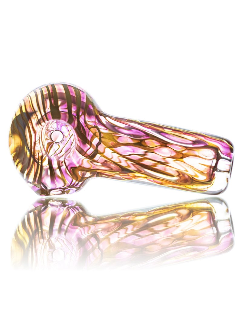 Citrus Chris Glass Dry Pipe Sliver Fume over clear I/O Thick Pipe by Chris Citrus