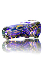 Citrus Chris Glass Dry Pipe Green Blue Cane over Fume I/O Thick Pipe by Chris Citrus