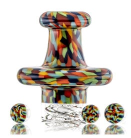 Hollinger SOLD Directional Carb Cap (B) Rainbow Tie Dye Chipstack Spinner Cap Set by Hollinger