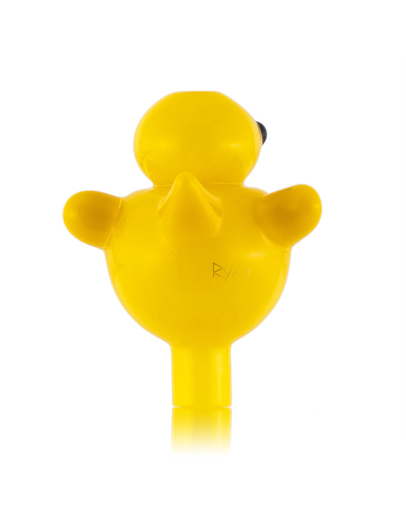Ryno 25mm Glass Bubble Carb Cap Yellow (B) by RYNO