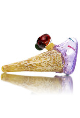 Christina Cody Glass Bubbler Water Pipe Purple Haze Ice Cream Cone by Christina Cody