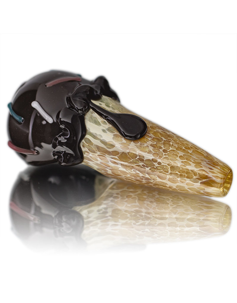 Christina Cody Glass Pipe Dry CHOCOLATE Ice Cream Cone  by Christina Cody