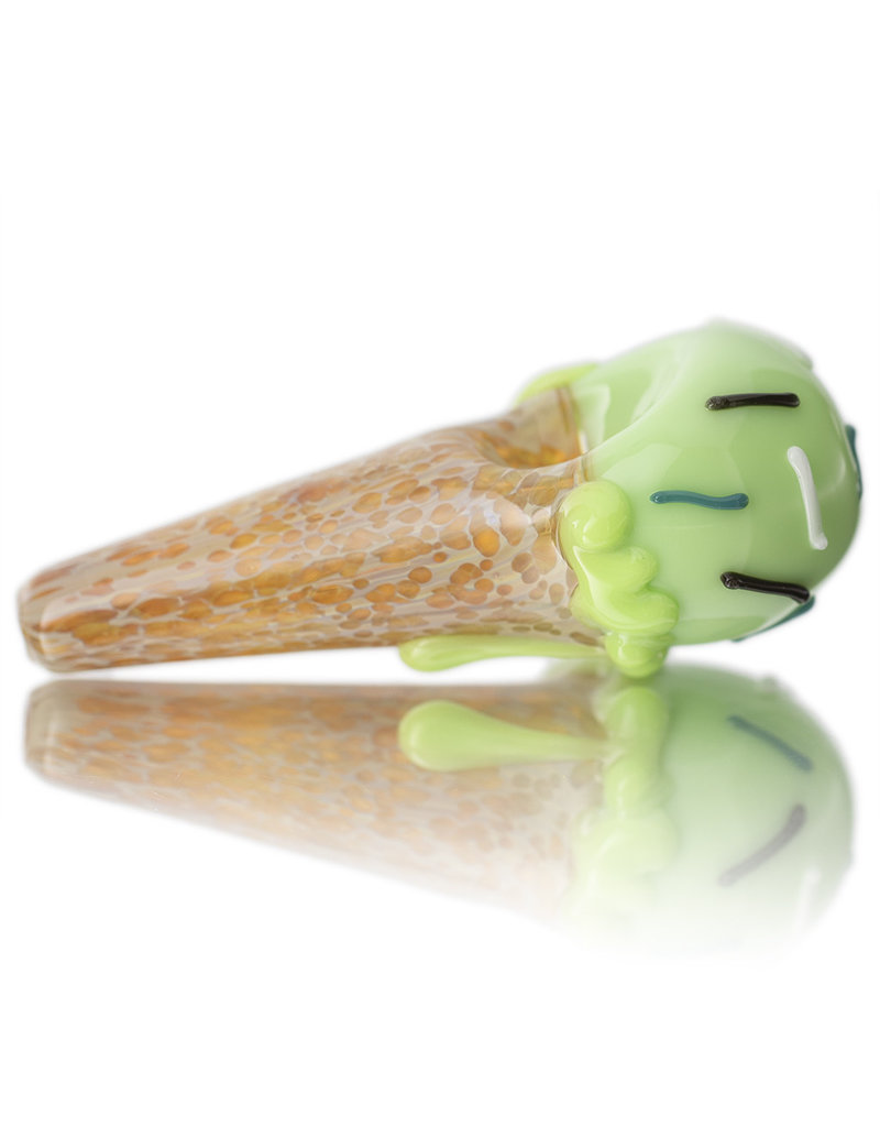 Christina Cody Glass Pipe Dry MINT Ice Cream Cone  by Christina Cody