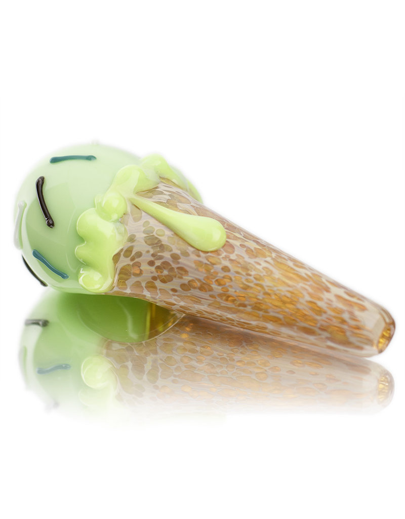 Christina Cody Glass Pipe Dry MINT Ice Cream Cone  by Christina Cody