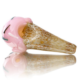 Christina Cody Glass Pipe Dry STRAWBERRY Ice Cream Cone  by Christina Cody