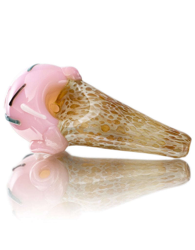 Christina Cody Glass Pipe Dry STRAWBERRY Ice Cream Cone  by Christina Cody