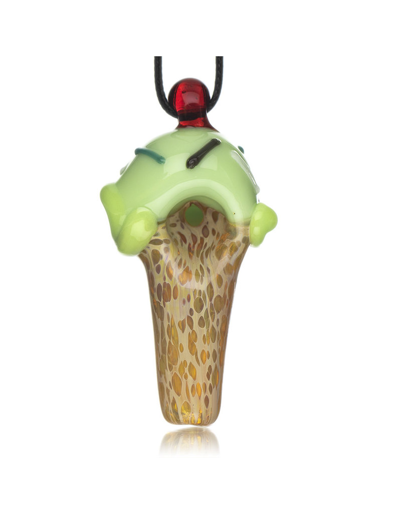 Christina Cody Glass Pendant MINT Ice Cream Cone Spoon Dry Pipe by Christina Cody