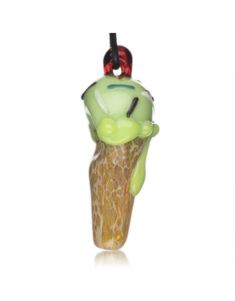 Christina Cody Glass Pendant MINT Ice Cream Cone Spoon Dry Pipe by Christina Cody