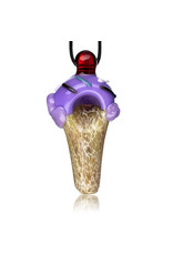 Christina Cody Glass Pendant WILD BERRY Ice Cream Cone Spoon Dry Pipe by Christina Cody