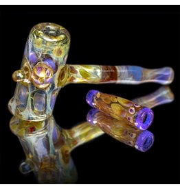 4 Glass Pipe Dry Unobtainium Swirl on GREEN by RG Glass - Witch DR
