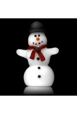 Tammy Baller Glass Pipe DRY Frosted Glass Snowman (A) by Tammy Baller