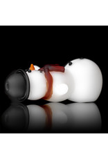 Tammy Baller Glass Pipe DRY Frosted Glass Snowman (A) by Tammy Baller