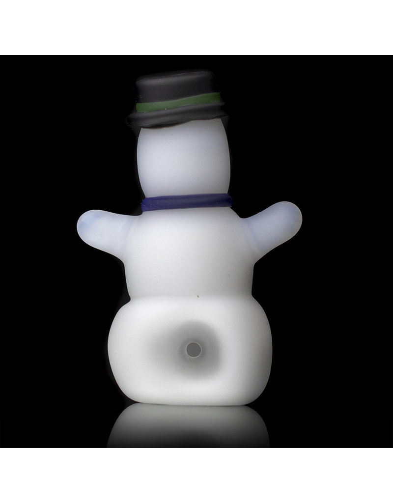 Tammy Baller Glass Pipe DRY Frosted Glass Snowman (B) by Tammy Baller