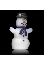 Tammy Baller Glass Pipe DRY Frosted Glass Snowman (B) by Tammy Baller