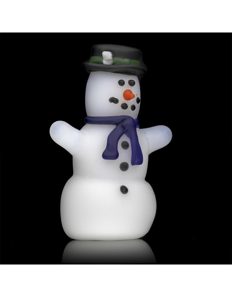 Tammy Baller Glass Pipe DRY Frosted Glass Snowman (B) by Tammy Baller