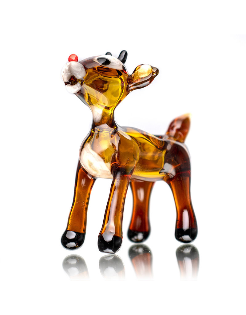 Tammy Baller Glass Pipe DRY Rudolph The Reindeer (A) by Tammy Baller