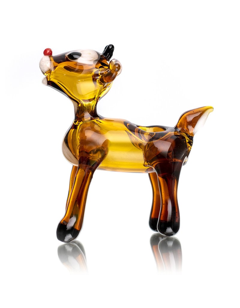 Tammy Baller Glass Pipe DRY Rudolph The Reindeer (A) by Tammy Baller