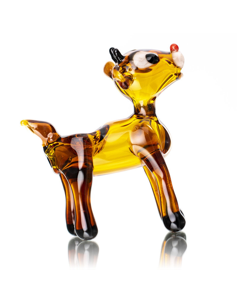 Tammy Baller Glass Pipe DRY Rudolph The Reindeer (A) by Tammy Baller