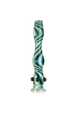 Brickyard Glass Glass One Hitter Wig Wag Line Worked Chillum (A) by Brickyard Glass