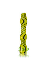 Brickyard Glass Glass One Hitter Wig Wag Line Worked Chillum (C) by Brickyard Glass