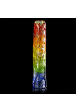 Key Glass Co Glass One Hitter Rainbow Coil Chillum (C) by Key Glass