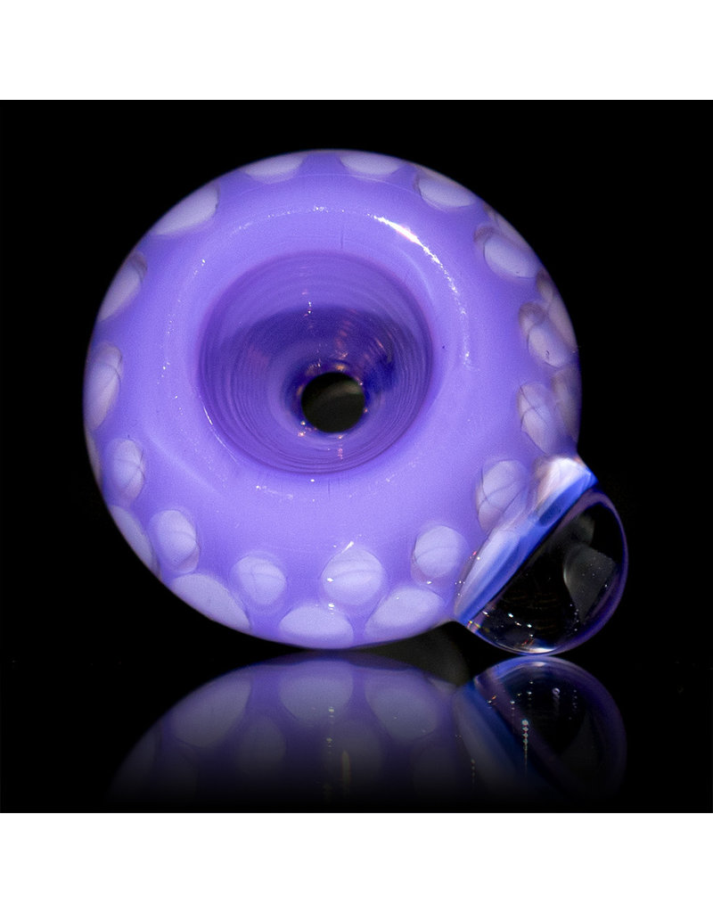 Mike O'Conner 14mm Glass Bong Bowl Slide PURPLE Honeycomb w/ Dot accent (A) by Mike O'Connor