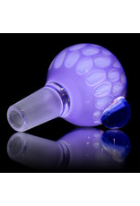 Mike O'Conner 14mm Glass Bong Bowl Slide PURPLE Honeycomb w/ Dot accent (A) by Mike O'Connor