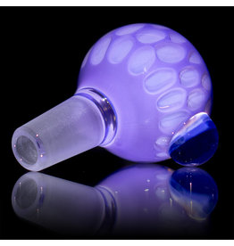 Mike O'Conner SOLD 14mm Glass Bong Bowl Slide PURPLE Honeycomb w/ Dot accent (A) by Mike O'Connor