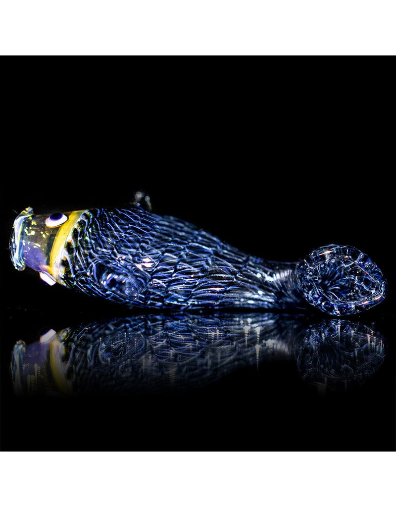 Key Glass Co Glass Pipe Dry One Hitter Fish Coil (B) by Key Glass Company