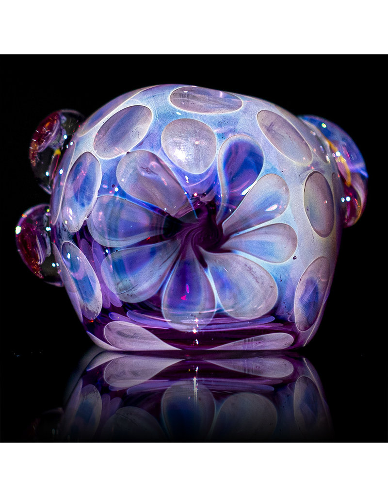 Koy Glass 4" Glass Pipe Dry Purple Princess (B) by Koy Glass