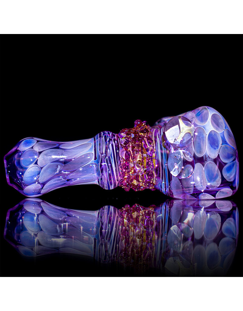 Koy Glass 4" Glass Pipe Dry Purple Princess (B) by Koy Glass