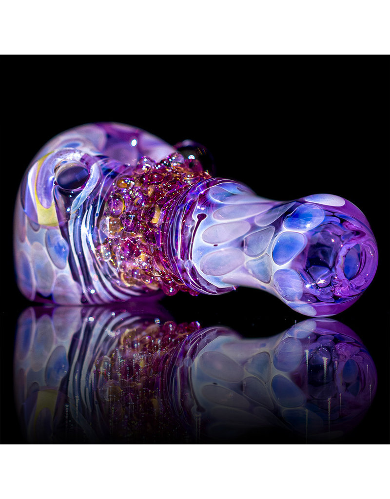 Koy Glass 4" Glass Pipe Dry Purple Princess (B) by Koy Glass