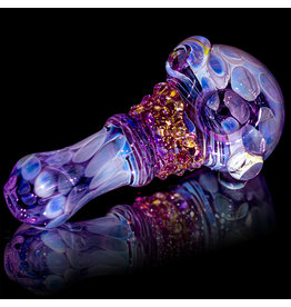 Koy Glass 4" Glass Pipe Dry Purple Princess (B) by Koy Glass